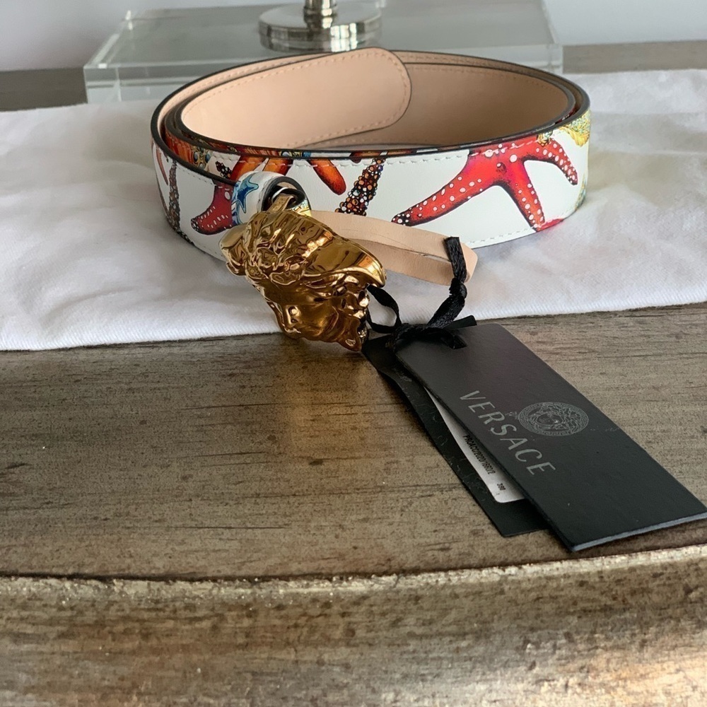 Versace La Medusa Tresor de la Mer Printed Belt - Picture 10 of 12